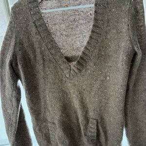 J. Crew Taupe V-Neck Sweater